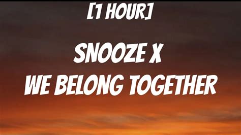 Snooze X We Belong Together 1 Hourlyrics Tiktok Mashup Allierock