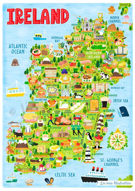 Ireland Map Illustration On Behance