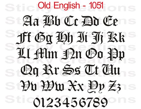 Old English Font Custom Text Letters Vinyl Sticker Decal Graphic