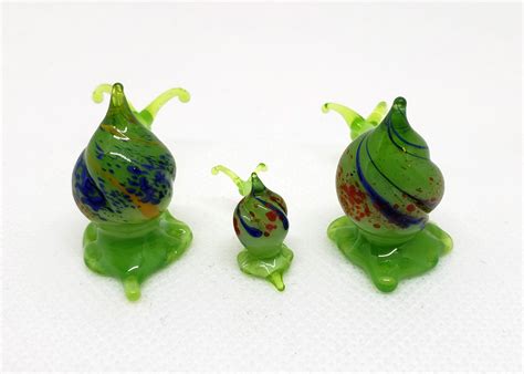 Super Mini Glass Figurines Set Of 3 Pcs Glass Miniatures Etsy