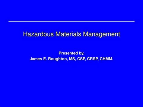 Ppt Hazardous Materials Management Powerpoint Presentation Free