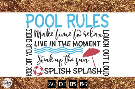 Pool Rules 29675 Svgs Design Bundles In 2021 Pool Rules Pool