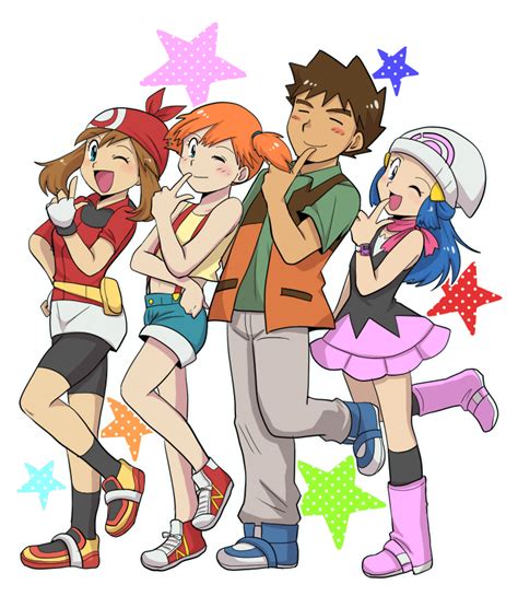 Dawn May Misty And Brock Pokemon And More Drawn By Gintarou