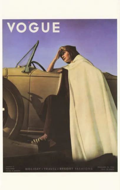 Vogue Magazine Cover Dec 15 1934 By Hoyningen Huene Art Postcard Unused