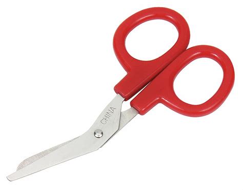First Aid Only Medical Scissors Overall Length 4 In Color Red Blade