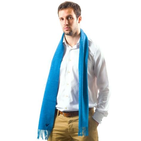 Lyle And Scott Ocean Blue Lambswool Scarf From Ties Planet Uk