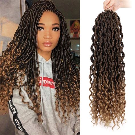 From a bob to purple locs, there are so many ways to style goddess locs. 2020 Hot! Bohemian Curly Crochet Braids Faux Locs Crochet ...