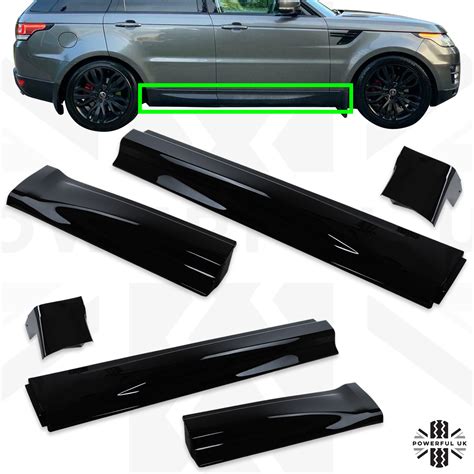 Door Lower Moulding Upgrade Set X6 Gloss Black For Range Rover Sport