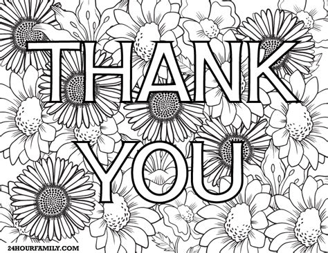 Printable Thank You Coloring Pages