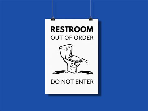 Toilet Out Of Order Sign Printable Restroom Out Of Service Sign