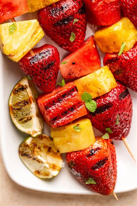 Grilled Fruit Kabobs With Sweet And Spicy Glaze Miss Allies Kitchen