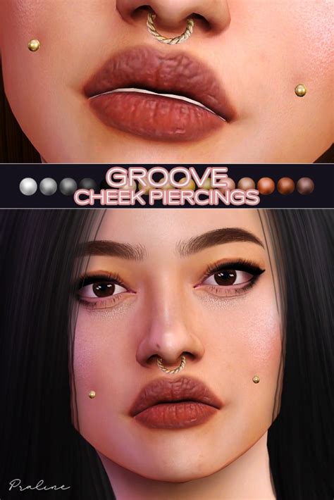 Groove Cheek Piercing At Praline Sims Sims 4 Updates