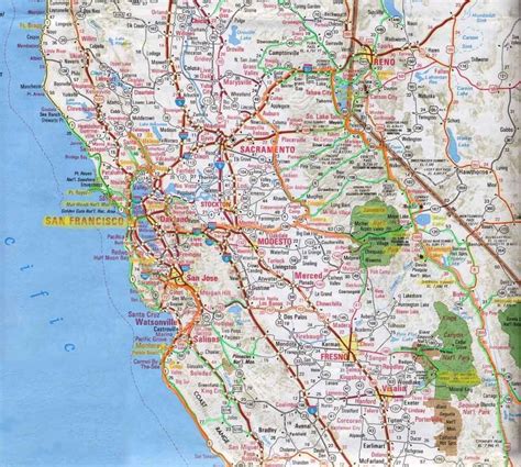 Detailed California Road Highway Map 2000 Pix Wide 3 Meg