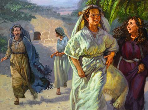De Vrouwen Keren Terug Van Het Graf Na Jezus Opstanding Gospelimages