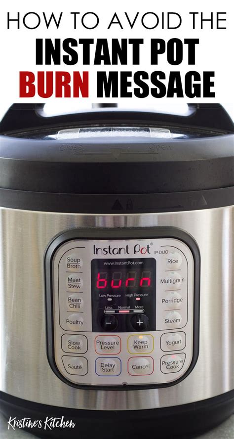 Everything you need to know about the instant pot burn. The Instant Pot Burn message. What it means, and how to ...