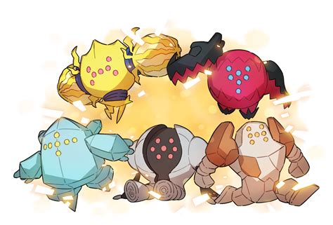 Registeel Regice Regirock Regieleki And Regidrago Pokemon Drawn