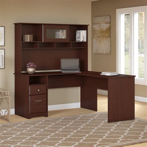 View all product details & specifications. Bush Furniture Cabot 60W L Shaped Computer Desk with Hutch ...