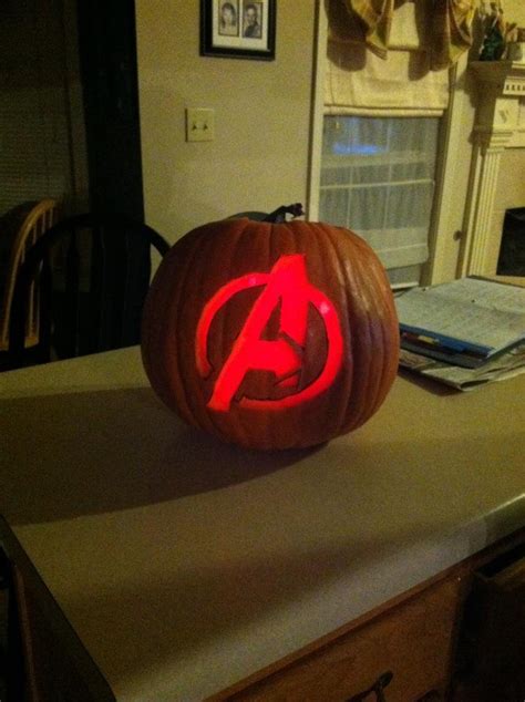 Avengers Logo Pumpkin For The Home Pinterest