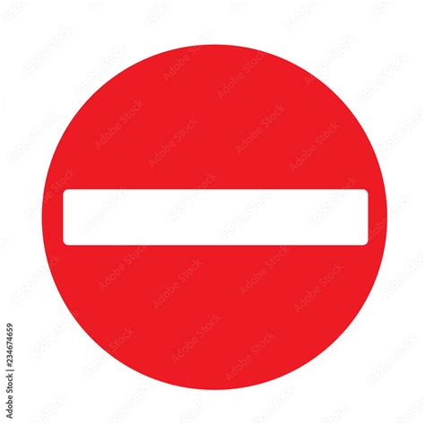 Do Not Enter Blank Sign Red Traffic Sign No Entry Traffic Sign Stock