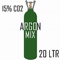 Argon Mix 15% 20 Litres Cylinder | Rent Free Gas Bottle or Refill