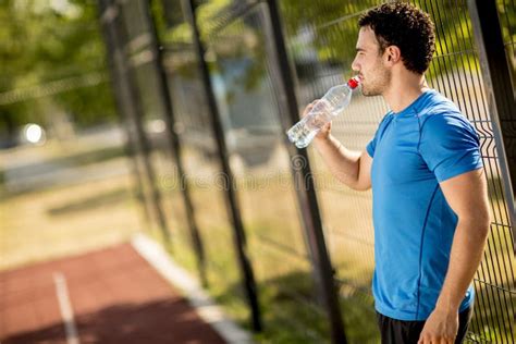 Young Man Drinking Water Stock Image Image Of Refreshment 115153737