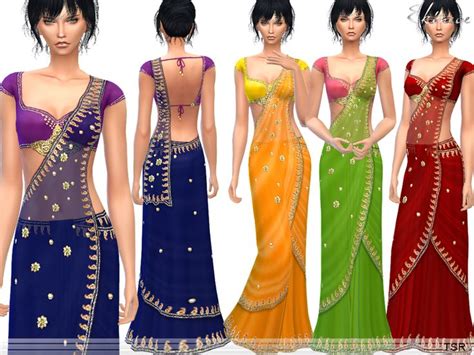 Saree Embellished 4 Different Colors New Item Custom Mesh By Me