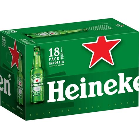 Heineken Lager 18 Pack 12 Fl Oz Bottles