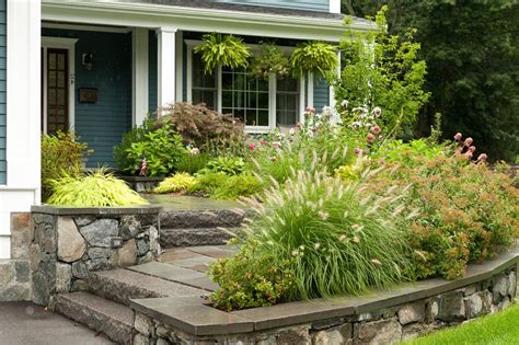 Entrance Landscape Design Ideas Traditional With Stone