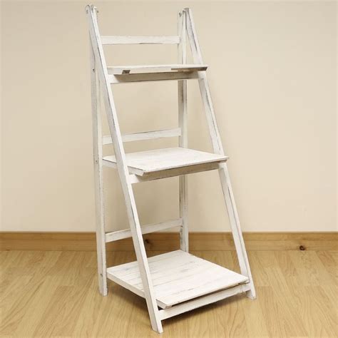 White Washed Ladder Shelf