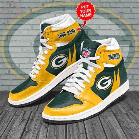 Green Bay Packers Nfl Custom High Air Jordan 1 Sneakers In 2022 Nfl