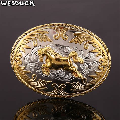 Wesbuck Brand Newest High Quality Golden Horse Fashion Mens Belt
