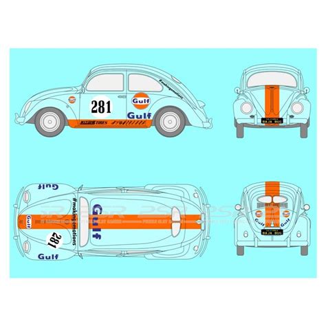 Mitoos Vw Beetle Gulf Decals