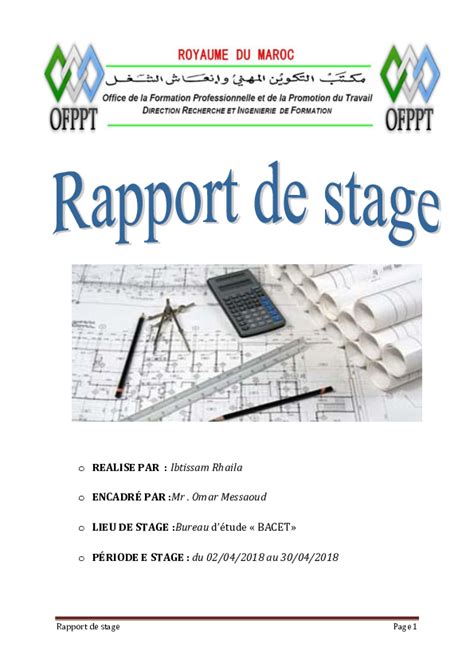 Pdf Exemple Rapport De Stage Bureau Détudes Pdf Télécharger Download