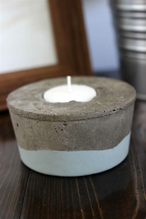 Concrete Tea Light Candle Holders Pretty Handy Girl