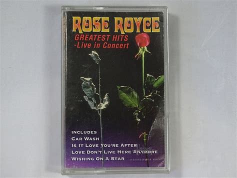 Rose Royce Greatest Hits Live In Concert Unofficialff Cassette