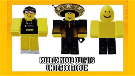 Roblox Noob Outfits Under Robux Youtube