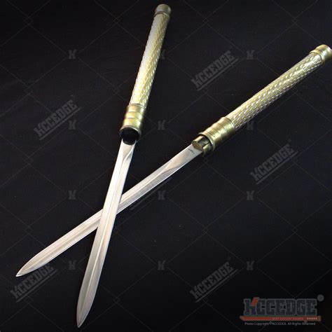 25 Inch 2 In 1 Double Bladed Ninja Sword Staff Spear Short Sword Kccedge