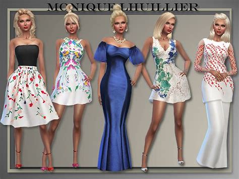 All About Style Party Dresses By Monique Lhuillier Sims 4 Downloads