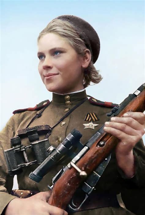 Stunning Colorized Photos Of Legendary Soviet Female Snipers From Wwii