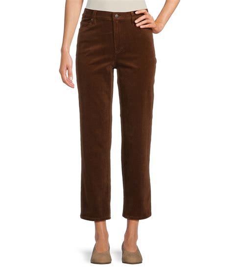 Eileen Fisher Stretch Organic Cotton Velvet High Waisted Corduroy Ankle