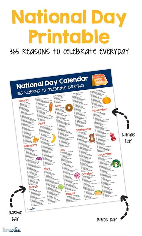 National Day Calendar 365 Reasons To Celebrate Everyday National Day