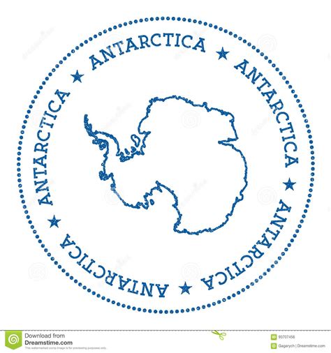 Antarctica Vector Map Sticker Stock Vector Illustration Of Geek