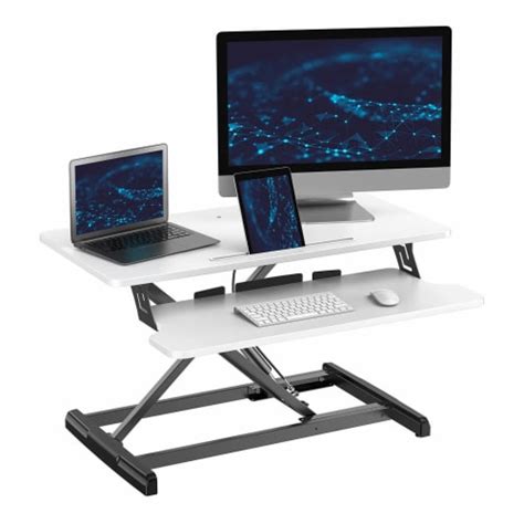 Atumtek Standing Desk Converter 32 Inch Adjustable Height Support Riser