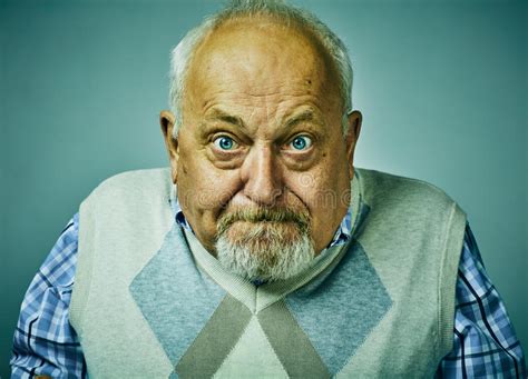 Angry Disgruntled Senior Man Face Expression Stock Photo Image Of