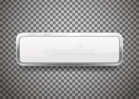 Buttons With Chrome Frame Isolated On Transparent Background Vector