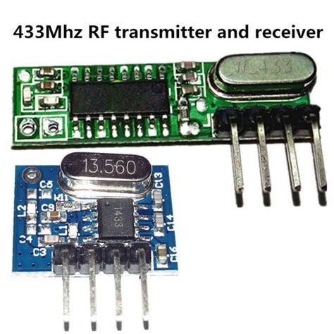 1 Set 433mhz Rf Superheterodyne Receiver Transmitter Module Kit With