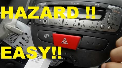 How To Change The Hazard Light Switch On A Toyota Aygo Citroen C1 And