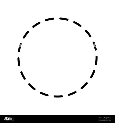 Ruta De Círculo Con Líneas Punteadas Elemento De Topos Redondos