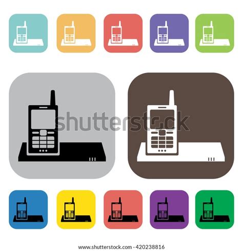Telephone Symbol Icons Setvector Illustration Stock Vector Royalty