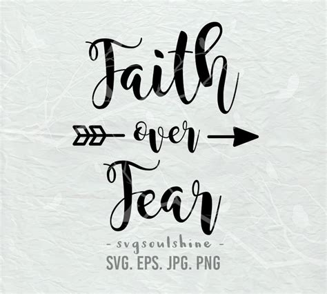 Faith Over Fear Svg File Silhouette Cut File Cricut Clipart Etsy